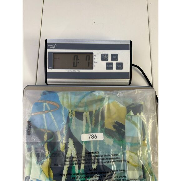 LOGO Layers by Lori Goldstein Women’s Top 1X Abstract Print Sheer Button‎ Front - Picture 11 of 11